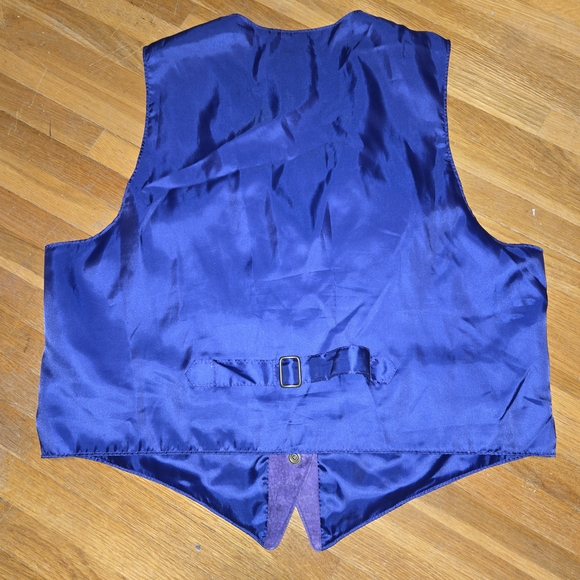 Vintage International Leather Purple Suede Women's Vest - Picture 6 of 7